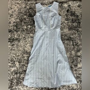 Draper James blue and white stripped dress